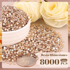 8000PCS 3mm Resin Rhinestones Bulk - Image 2