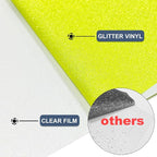 Neon Yellow Glitter Heat Transfer Vinyl 12" x 5 ft HTV - Image 4
