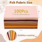 Tegeme 100 Pcs 8 x 12 Inches Felt Fabric Sheet - Image 3