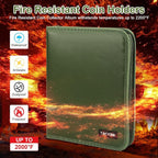 Coin Collection Book Holder for Collectors, 520 Pockets Fireproof Coins - Image 2