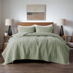 WDCOZY Sage Green Quilt King Size Bedding Sets - Image 2