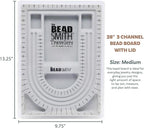 The Beadsmith Bead Board with Cover, 6 Recessed Compartments, 13.25 x 9.75 - Image 3