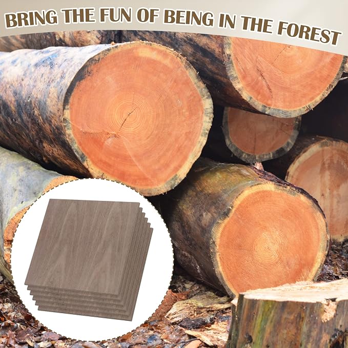 48 Pcs Walnut Unfinished Wood Craft, School DIY Projects, CNC Cutting, and Wood - Image 5