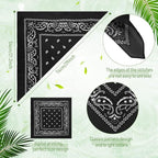 100 Pack Bandanas Unisex Paisley Bandanas Bulk Multi Purpose Cowboy Head Wrap - Image 3