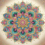 OJTOYART Mandala Flower Special Shaped Diamond Art Kits by Unknown