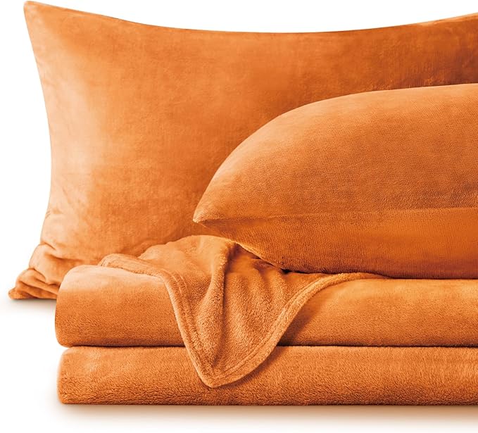BEDELITE Flannel Sheets Full Size Burnt Orange by BEDELITE