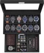 SONGMICS Watch Box, 12-Slot Watch Case Organizer by Unknown