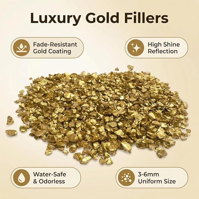 HappyFiller 0.81 LB Golden Nuggets Crushed Glass - Image 2