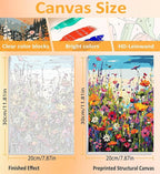 3 Pack Floral Framed Paint by Numbers - Image 3