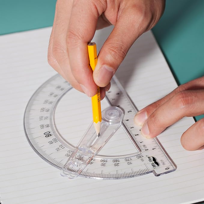 Mr. Pen- Geometry Set, Light Blue, 6 Inch Swing Arm Protractor | Divider - Image 9