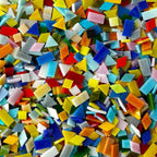 LITMIND 2800 Pcs Opaque Stained Glass Mosaic Tiles – Assorted Colors, 4 Shapes - Image 4