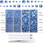 10000Pcs 2-Boxes Mixed Size Hot Fix Round Crystals Gems Glass Stones Hotfix - Image 3
