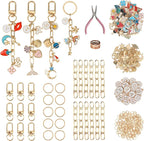 Starry 223Pcs Keychain Making Kit Bag Charm Kit 86 Charms 10 Keychain Clips by Unknown