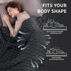 Knitted Weighted Blanket for Adult, No Beads Heavy Blanket 50” x 60'' 7lbs - Image 3