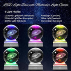 3D Galaxy Crystal Ball Night Light 3.15 inch Glass Ball Table Lamp - Image 3