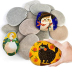 Mezchi 15 Pack Extra Large Flat River Rocks, 3.1-4.7 Inch Smooth Painting Stones - Image 3