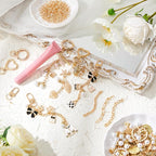 VioraWhite 457 Pcs Charms Lip Gloss Keychain Making Kit, DIY Craft - Image 4
