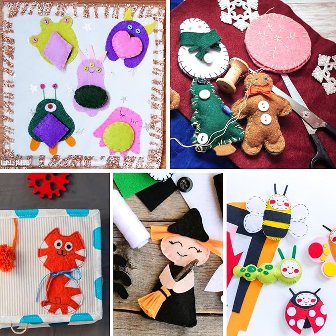 12" x 12" Squares Felt Sheets Fabric, 1mm Thick Halloween Christmas Fabric Fall - Image 7
