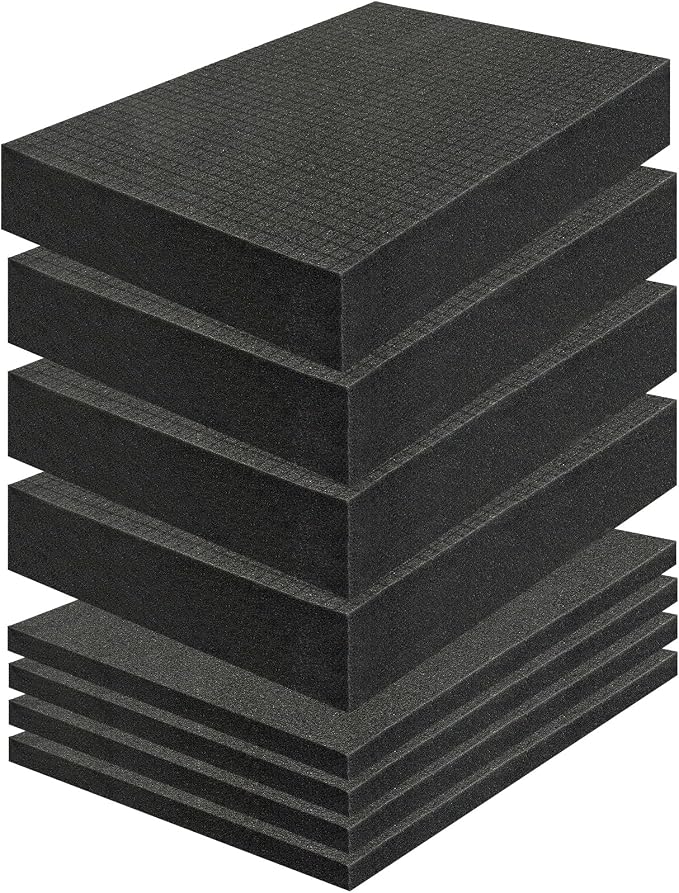 PINGMIC Gun case foam -16 x 12 x 1.5 Inch Pick and Pluck Foam Sheets by PINGMIC