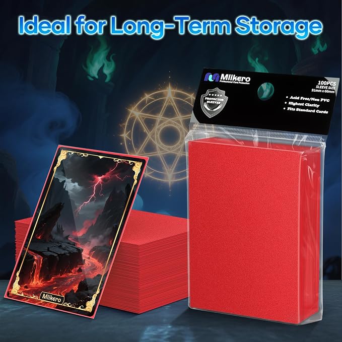 1000 Counts Red Card Sleeves, Matte Sleeve Deck Card Protectors, Trading Card - Image 6