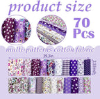 Kingdder Jelly Fabric Quilting Strips, Patchwork Roll 2.55 Inch Roll up Cotton - Image 2