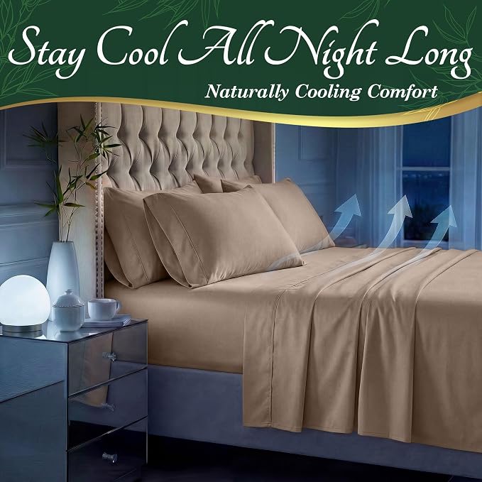 DECOLURE 100% Viscose Derived from Bamboo Sheets King Size - Image 3