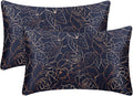EXQ Home Satin Pillowcase for Hair and Skin- Rose on Blue Silk Pillowcase 2 by EXQHomeTexitleCoLtd