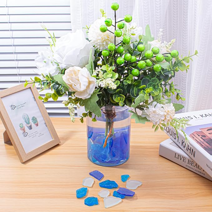 Keedolla 15 Oz Sea Glass Decor Tumbled Frosted Seaglass Pieces - Image 3
