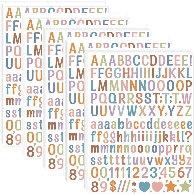 Letter Stickers 0.5 inch, Self-Adhesive Vinyl Waterproof ABC Letter Stickers by Unknown