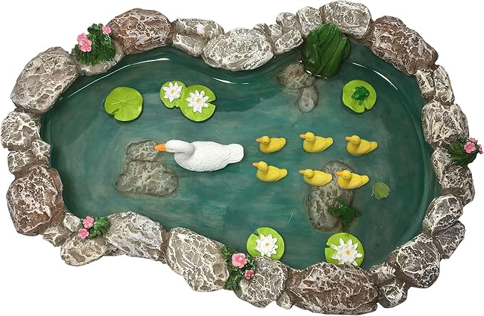 GlitZGlam Duck Pond -Mother and Ducklings! A Miniature Duck Pond - Image 2