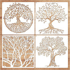 14 Inch Large Tree Stencils for Painting on Wood Crafts Reusable Tree of Life - Image 8
