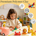 148 Pcs Polymer Clays 62 Bright Colors Oven Bake Clay Non-Sticky Modeling Clay - Image 6