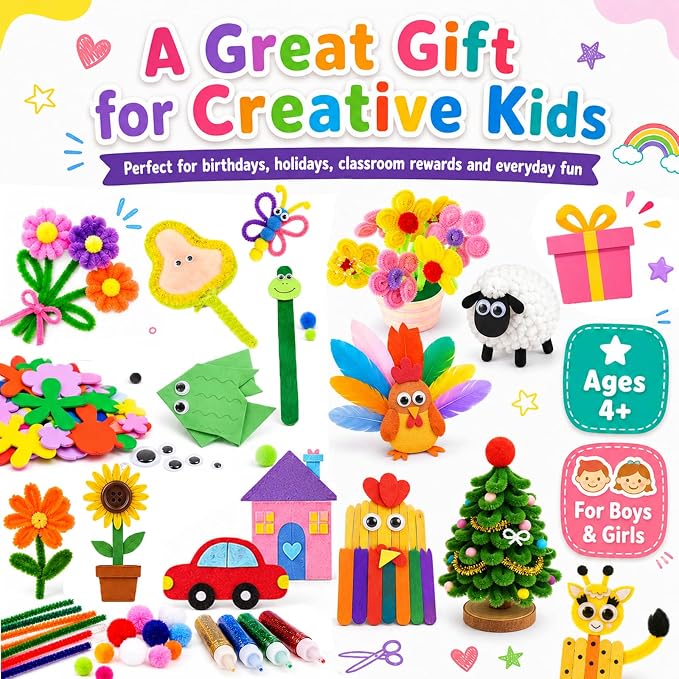 FUNZBO 2000Pcs+ Arts & Crafts Supplies Kits - Image 7