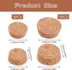 10Pcs Large Cork Stoppers Cork Bottle Stopper Wooden Tapered Corks Plug Beer - Image 2