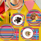 200PCS Mexican Paper Plates and Napkins Fiesta Taco Themed Party Supplies Mayo - Image 3