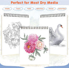 FIXSMITH 9"X12" Sketch Book | 80 Sheets Sketchbook | Top Spiral Bound Artist - Image 3