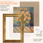 KTKDE 20x30 Picture Frame Set of 2, Ornate Vintage Poster Frames - Image 2