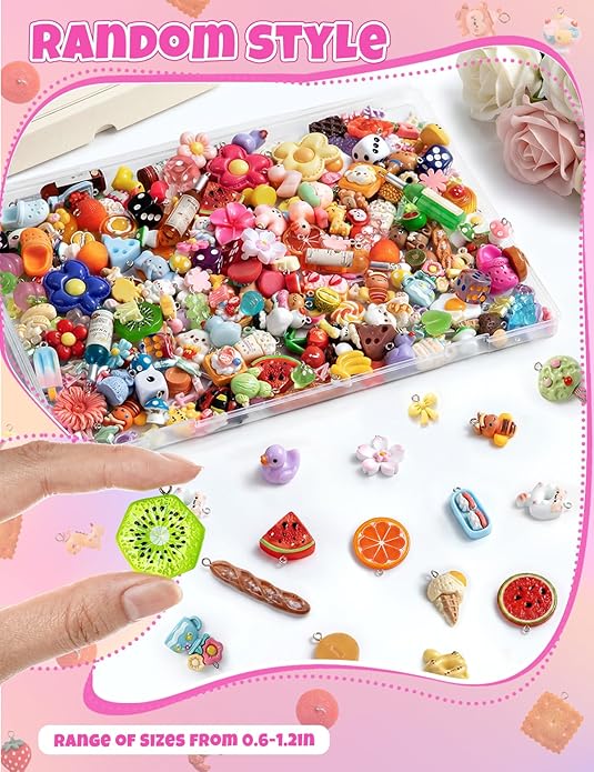 RQAYE DIY Cute charms for bracelets Resin Charms for DIY Keychain & Jewelry - Image 5