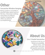 Acrylic Puzzle Suncatcher, Colorful Butterfly Flower Sun Catcher - Image 5