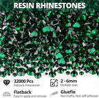 32000Pcs Emerald Green Rhinestones - Image 2