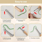 5 Pcs Punch Needle Tool, Adjustable Embroidery Punch Needle Set - Image 3