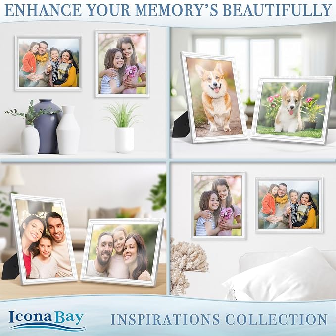 Icona Bay 8x10 Picture Frames, 6 Pack, Contemporary, Inspirations | These Icona - Image 4