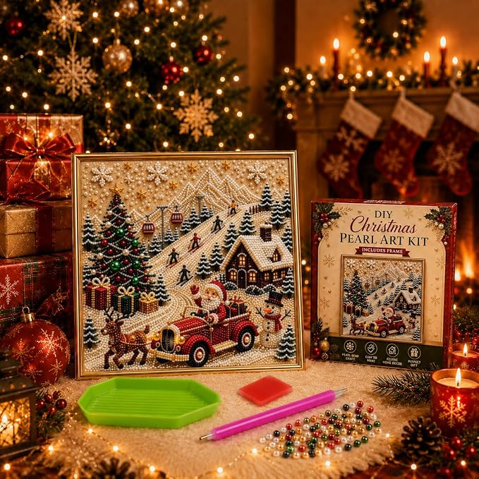 DIY Christmas Pearl Diamond Painting Art Kit by Unknown