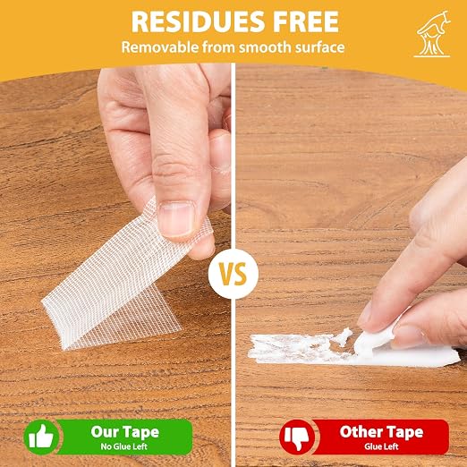 Double Sided Tape, 1.18 Inch x 66 Feet Fabric Tape, Mesh Double Stick Adhesive - Image 7