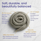 Revolution Fibers Corriedale Wool Roving 1 lb - Image 2