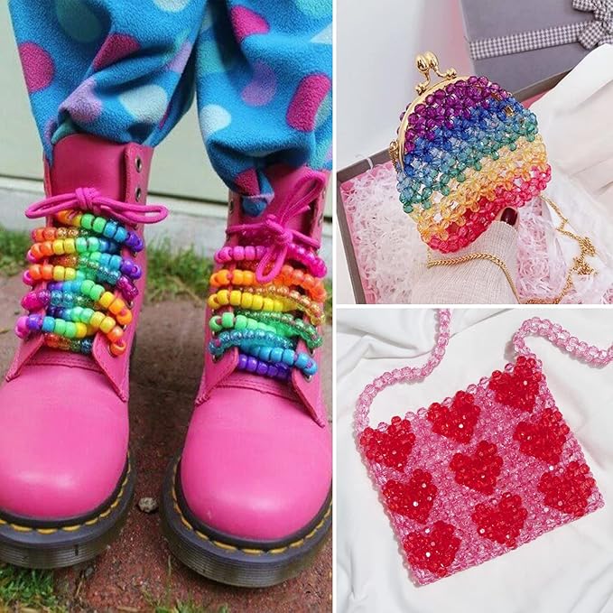 2880pcs Pony Beads for Bracelets Kandi Beads Bulk Rainbow Beads Plastic Bead - Image 6