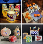 100 Pieces Bulk Mosaic Tiles Assorted Color Opaque Mosaic Glass Crafts Supplies - Image 8