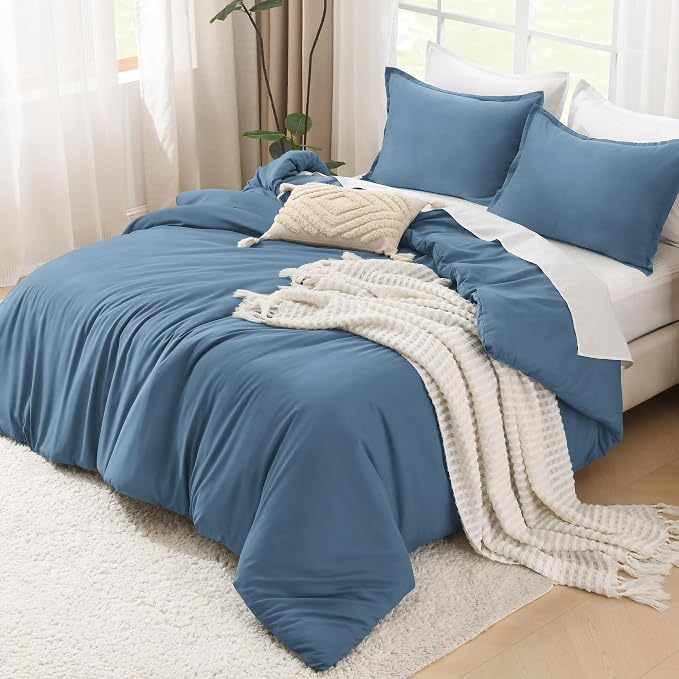 Litanika Comforters Twin/Twin XL Size Ocean Blue, 2 Pieces Lightweight Solid - Image 4