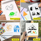 80 Pcs 3 x 3 Inch Stencils for Painting on Wood, Reusable Farm & Animal Plastic - Image 4
