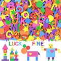1490Pcs Foam Stickers for Crafts 8Colors Self Adhesive Foam Letter Shape by Unknown